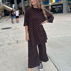 Dressed in LALA lex checker playsuit